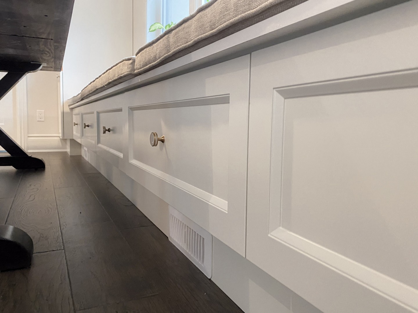 Bench Seating Storage from a Kitchen Renovation in St. David's, Ontario